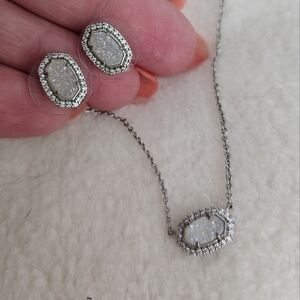 Kendra scott druzy earrings and necklace